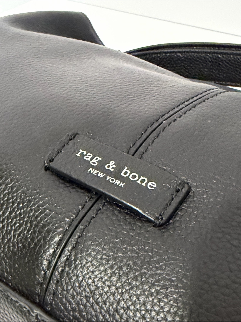 rag & bone Taylor Leather Shoulder Bag In Black/Silver NWT - Picture 9 of 15